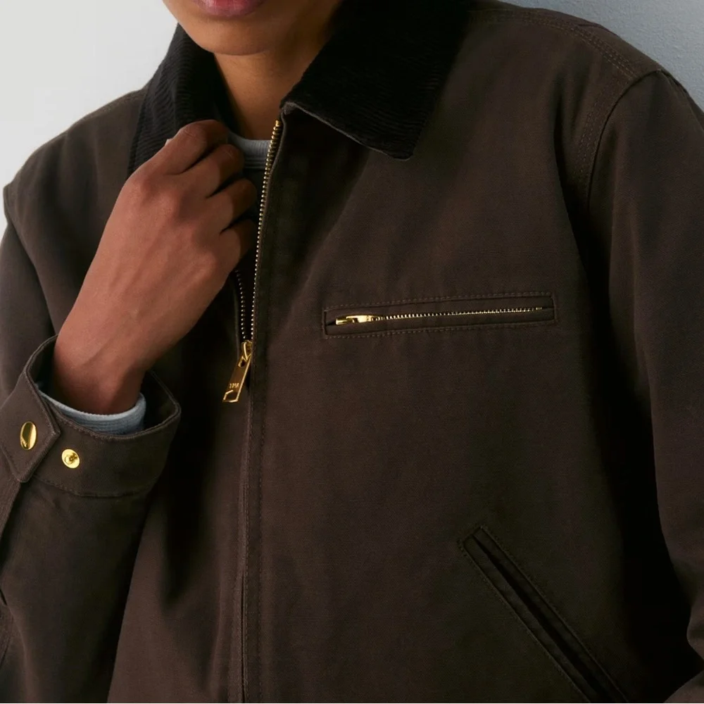 TNA Barkley Workwear Jacket in Rich Mocha Brown - Picture 4 of 8